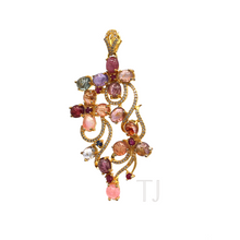 Загрузить изображение в средство просмотра галереи, Tourmaline Pendant in floral tattoo style