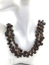 Load image into Gallery viewer, Bronzite chip layered necklace hanging on a dolls's neck
