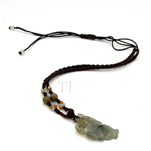 Загрузить изображение в средство просмотра галереи, Burmese Jade Figure Pendant with red silk string with small jade beads