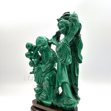 将图片加载到图库查看器,Shou Xing Malachite Sculpture (Qing Dynasty)