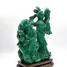 将图片加载到图库查看器,Shou Xing Malachite Sculpture (Qing Dynasty)