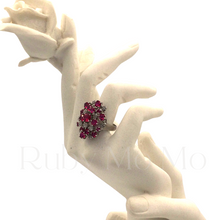 Загрузить изображение в средство просмотра галереи, Hexagonal shape ruby ring in sterling silver