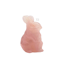 Load image into Gallery viewer, Rose Quartz rabbit figurine