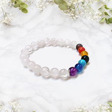 Cargar imagen en el visor de la galería, Seven Chakras Bracelet Combined With Clear Quartz
