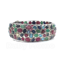 Load image into Gallery viewer, Multi gemstones bangle bracelet