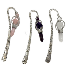 Cargar imagen en el visor de la galería, Rose Quartz Merkaba Metal Book Mark