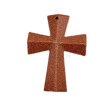 将图片加载到图库查看器,Gold Sandstone cross pendant
