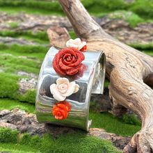 Load image into Gallery viewer, Italy coral bracelet in sterling silver