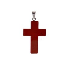 将图片加载到图库查看器,Red Jasper Cross Pendant