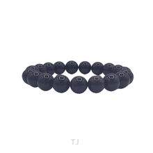 将图片加载到图库查看器,Silver Sheen Obsidian Bead Bracelet