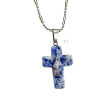 将图片加载到图库查看器,Sodalite cross pendant