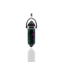 将图片加载到图库查看器,Ruby in Zoisite point pendant