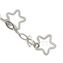 Load image into Gallery viewer, Sterling silver bracelet with star charms