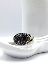 Load image into Gallery viewer, Tourmalated quartz ring in sterling silver