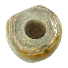 Load image into Gallery viewer, Top view of Yellow Color Agate Candle Holder