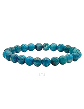 Cargar imagen en el visor de la galería, Blue Apatite Bracelet (8mm bead size)