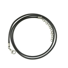 Load image into Gallery viewer, Black Leather Cord Necklace