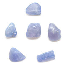 Load image into Gallery viewer, 6 blue lace tumbled stones