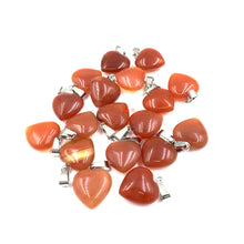 Cargar imagen en el visor de la galería, Carnelian Heart Pendant(Small)