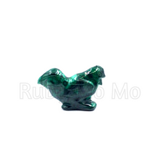 Load image into Gallery viewer, Hand-Carved Malachite Chicken Figurine