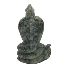 Load image into Gallery viewer, Hand-Carved Burmese Jade Buddha Meditating on Snake Statue