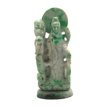 Load image into Gallery viewer, Hand-Carved Burmese Green Jade Quan Yin Statue