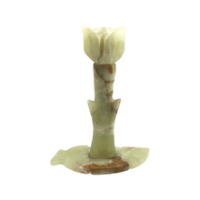 Cargar imagen en el visor de la galería, Hand-Carved Lotus Jade Candle Holder