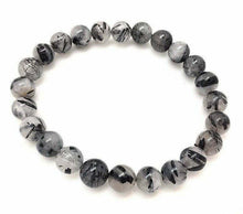 Load image into Gallery viewer, Tourmalated Quartz Bead Bracelet