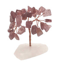 Загрузить изображение в средство просмотра галереи, Gemstone Tree (Strawberry Quartz in Rose Quartz Base) Small