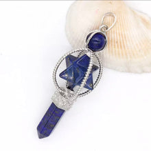 Cargar imagen en el visor de la galería, Lapis Lazuli Merkaba Point Pendant