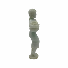 Load image into Gallery viewer, Hand-Carved Burmese Country Girl Jade Statue