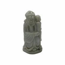 Cargar imagen en el visor de la galería, Hand-Carved Burmese Green Jade Four Sages of Prosperity Statues