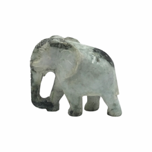 Load image into Gallery viewer, Hand-Carved Burmese Jade Elephant Figurines