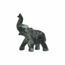 Load image into Gallery viewer, Hand-Carved Burmese Jade Elephant Figurines