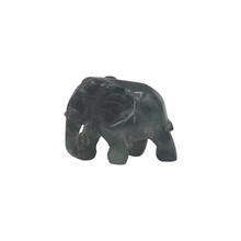 Load image into Gallery viewer, Hand-Carved Burmese Jade Elephant Figurines