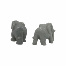 Load image into Gallery viewer, Hand-Carved Burmese Jade Elephant Figurines