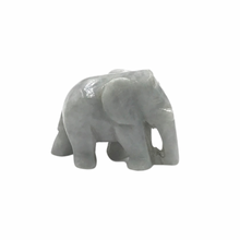 Load image into Gallery viewer, Hand-Carved Burmese Jade Elephant Figurines