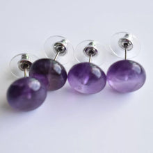 Cargar imagen en el visor de la galería, Gemstone Oval Earrings
