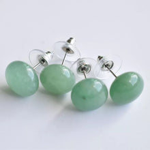 Cargar imagen en el visor de la galería, Gemstone Oval Earrings