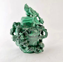 将图片加载到图库查看器,Nature's Serenity: A Malachite Vessel of an Old Man
