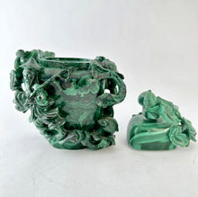 将图片加载到图库查看器,Nature's Serenity: A Malachite Vessel of an Old Man