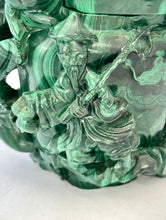 将图片加载到图库查看器,Nature's Serenity: A Malachite Vessel of an Old Man