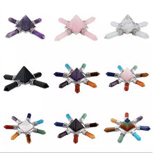 Load image into Gallery viewer, Gemstones Pyramid with 7 chakras energy generator