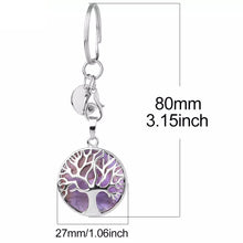 Load image into Gallery viewer, Rose Quartz Tree of Life Keychain/Pendant