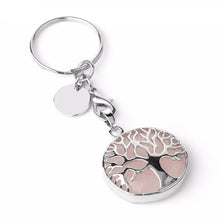 Load image into Gallery viewer, Rose Quartz Tree of Life Keychain/Pendant