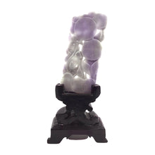 Cargar imagen en el visor de la galería, Hand-Carved Burmese Jade Flower Sculpture With Stand