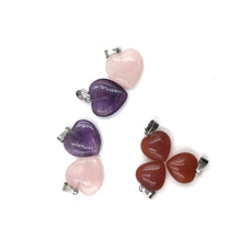 Load image into Gallery viewer, Gemstones Heart Pendants