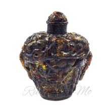 Load image into Gallery viewer, Misty Forest: A Hand-Carved Amber Snuff Bottle