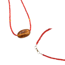 Load image into Gallery viewer, Coral with amber stone