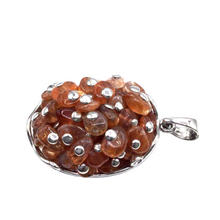 Load image into Gallery viewer, Carnelian Grape style pendant in sterling silver